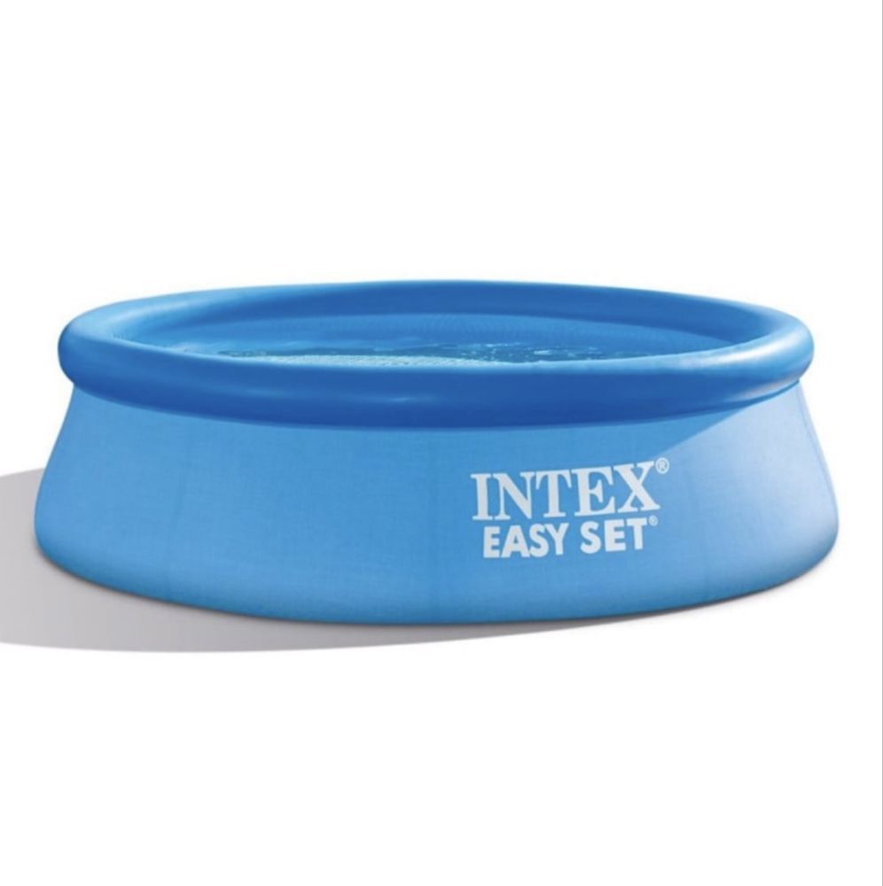 Басейн Intex с надуваем ринг и филтърна помпа, 244x61см, Син