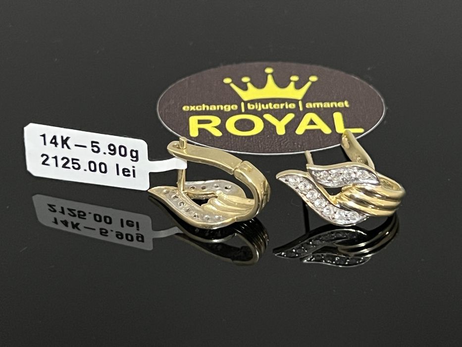 Bijuteria Royal CB : Cercei aur 14k 5,90 grame