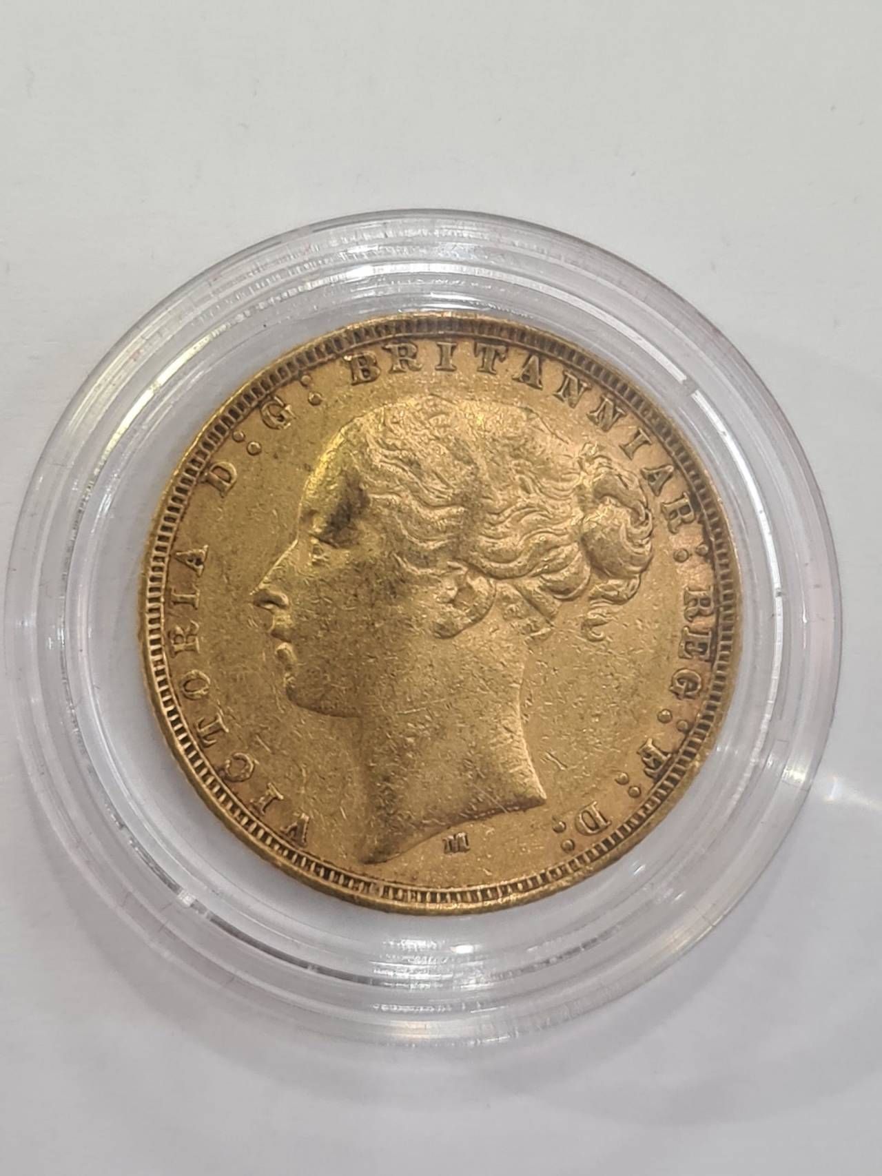 Moneda din aur 1 Sovereign - Victoria 1879