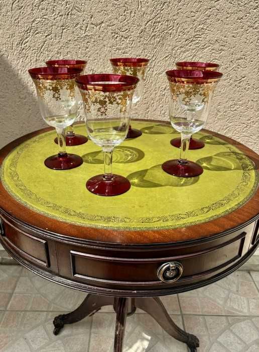 Elegant set de lux-sase pahare pentru vin-Murano Medici-Italia