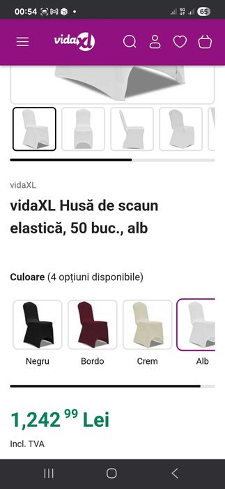 Huse scaune restaurant/albe