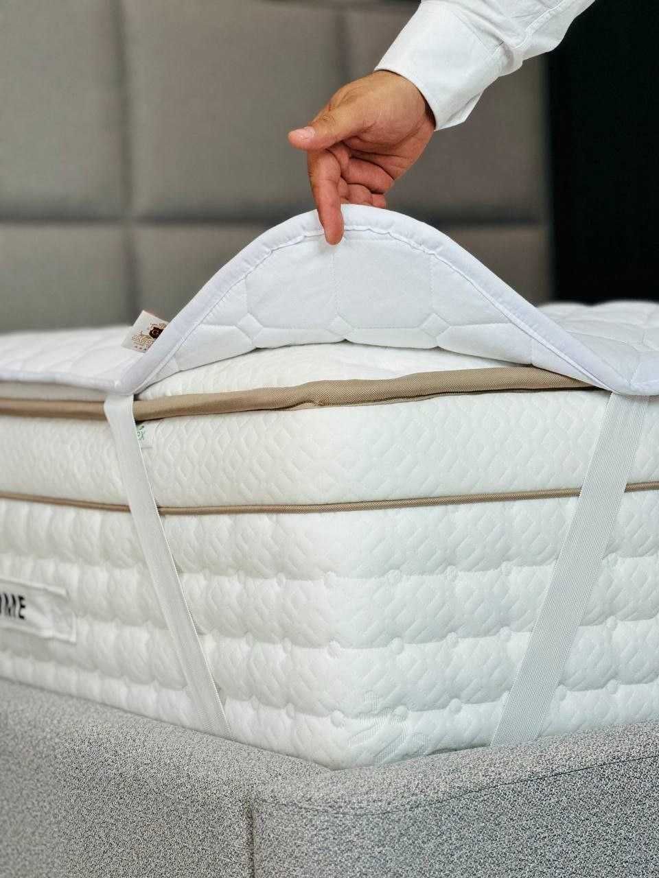 Наматрасник Sleep Protect Сатин 100% хлопок (280-320гр.м2)