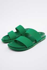 Равни плажни сандали с каишки Zara зелени 38 - 39
Плоски обувки в стил