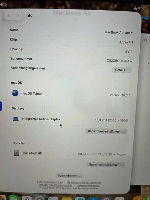 Apple MacBook Air M1 8/256GB