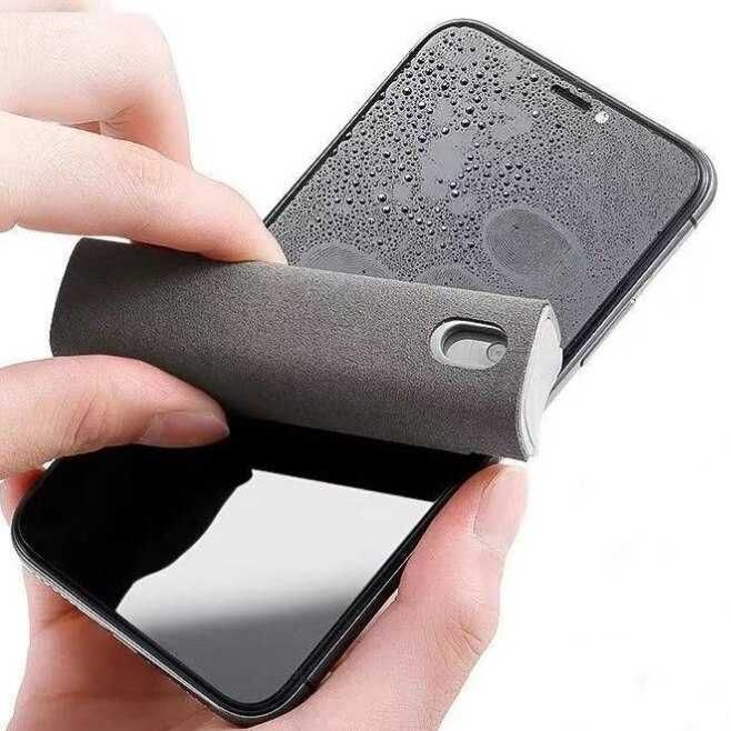 Спрей за почистване на екрани Комплект 2в1 с микрофибър за смартфон