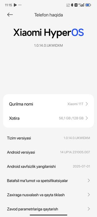 Xiomi 11T 128 gb