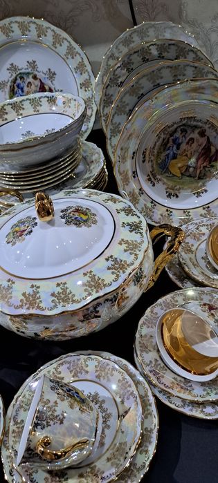 Оргинал Чехословакия чайно_столовый сервиз на 6 персон