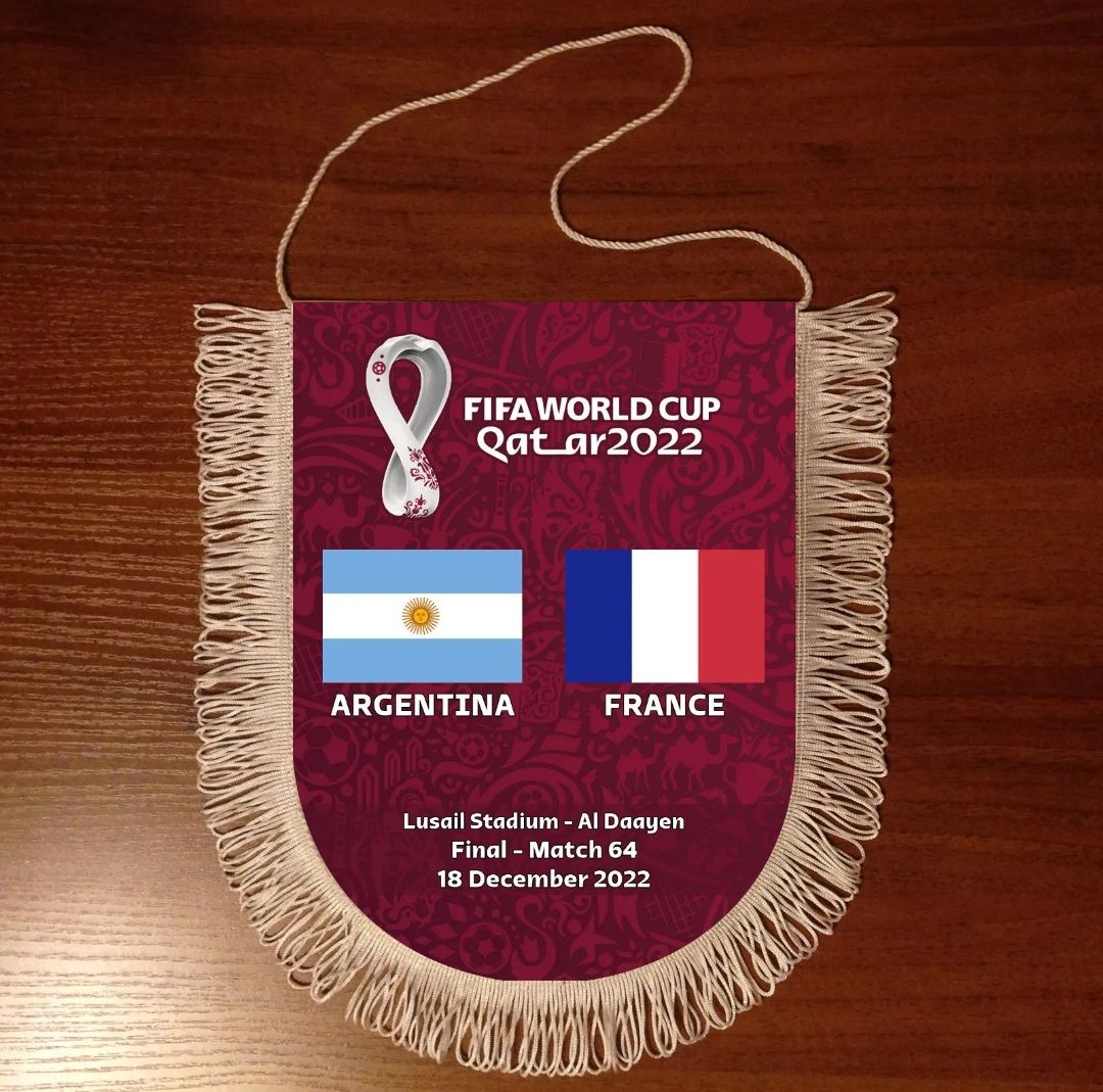 Vand fanion finala Argentina - Franta , FIFA World Cup Qatar 2022