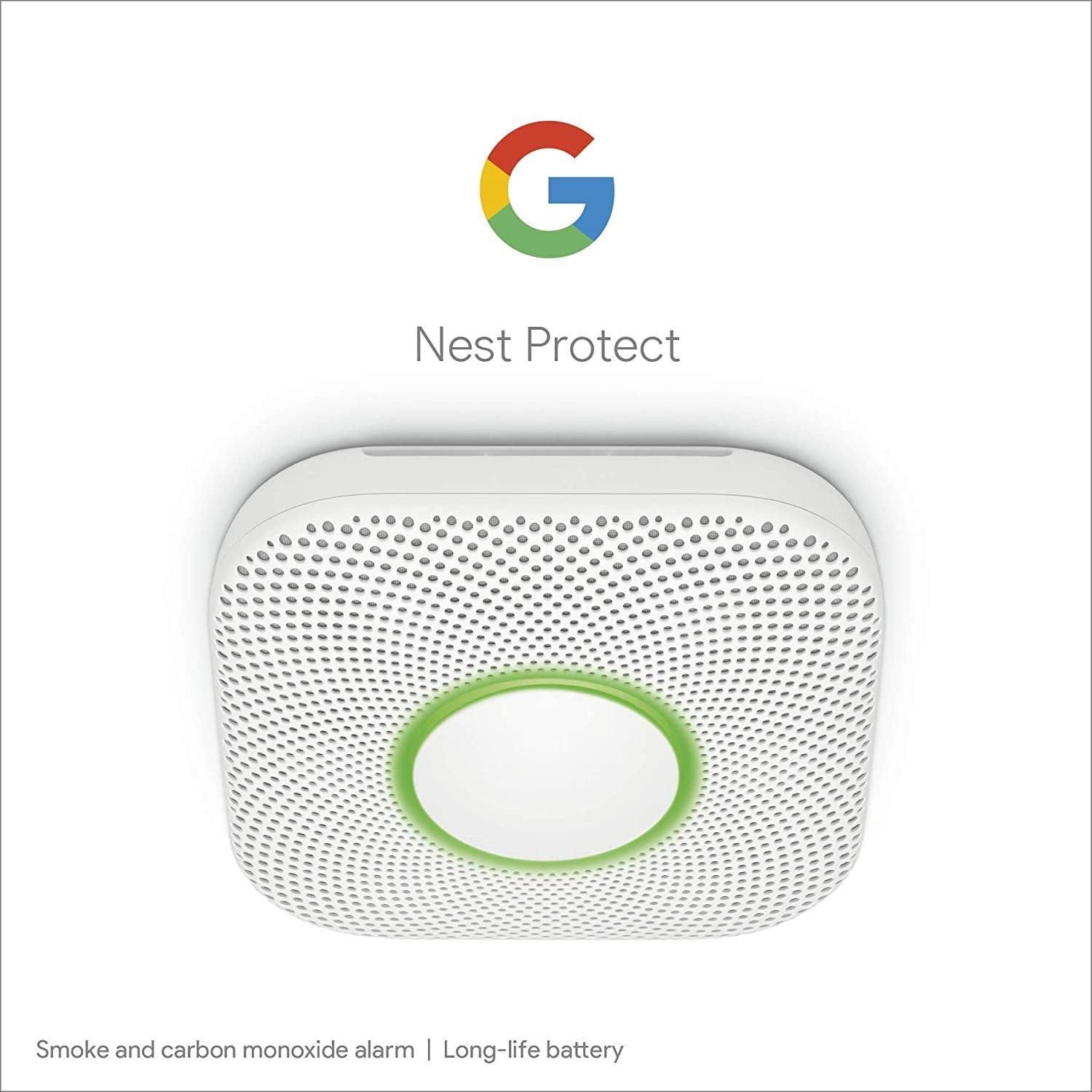 Senzor de CO & Fum Nest Protect, Google Nest, Wi-Fi, Alb,sigilat