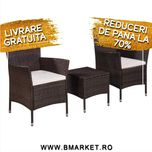 Set mobilier gradina/terasa/balcon 2 fotolii/scaune si masa Maro NOU