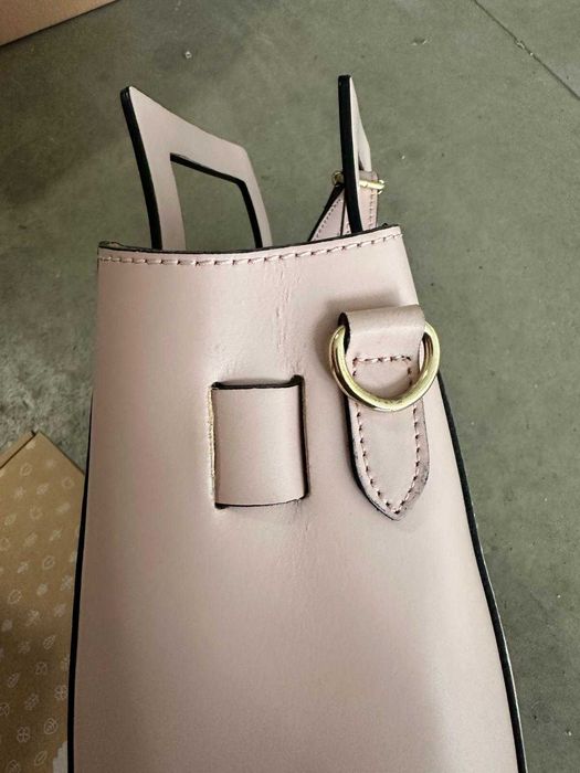 Geanta de piele roz prafuit Italia