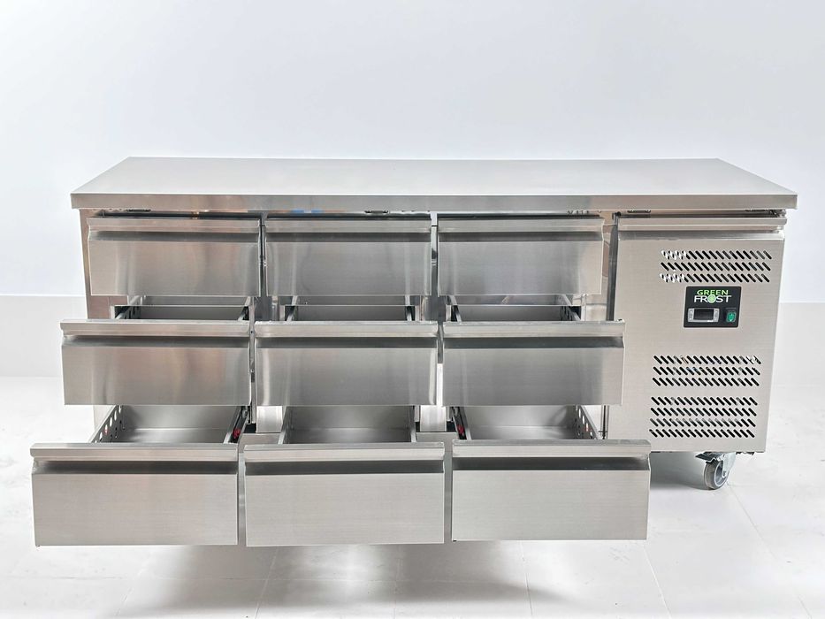 Green Frost GN4190TN - Masa rece 9 sertare, Masa refrigerare 9 sertare