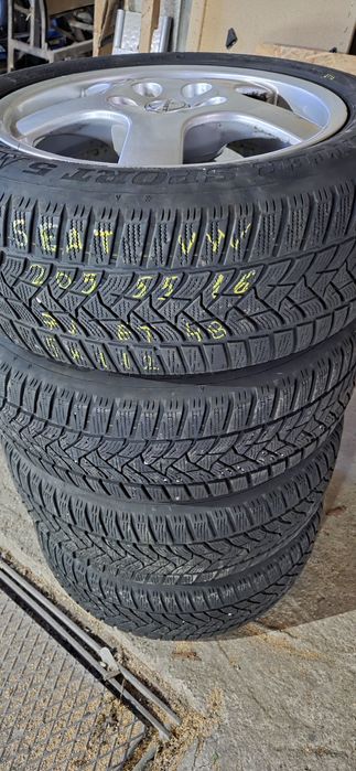 VW,SEAT ДЖАНТИ СЪС ЗИМНИ ГУМИ 205/55/16 7J ET48 5x112 ЦО56,6