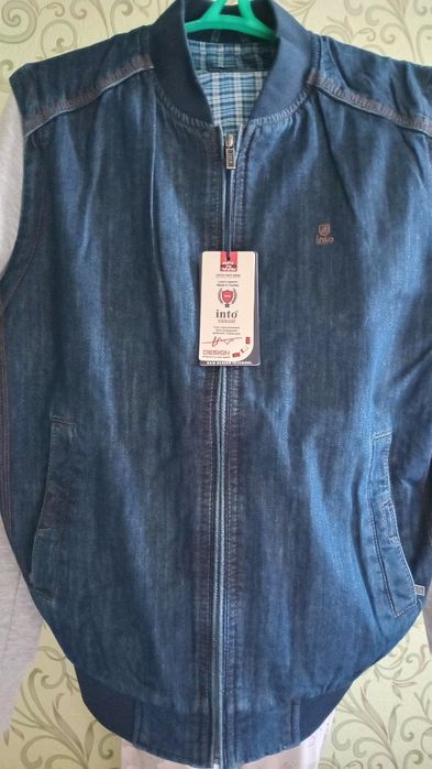 Джинсовая куртка- ветровка "Into".