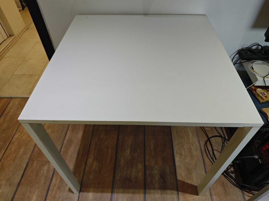 Трапезна Маса IKEA MELLTORP 75x75x72 см - Бяла с метални крака