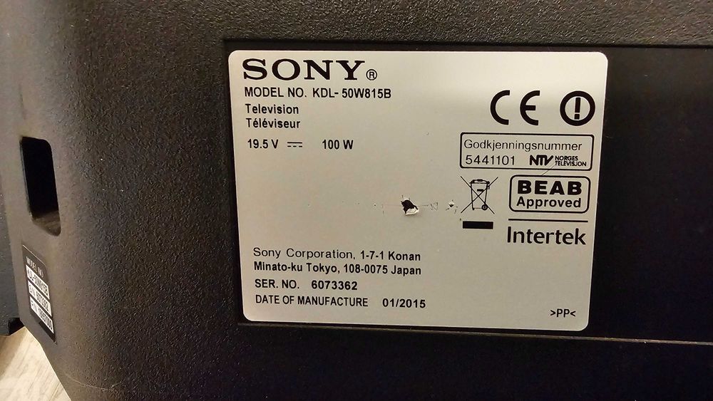TV Sony 50W815B defect 2 bucati