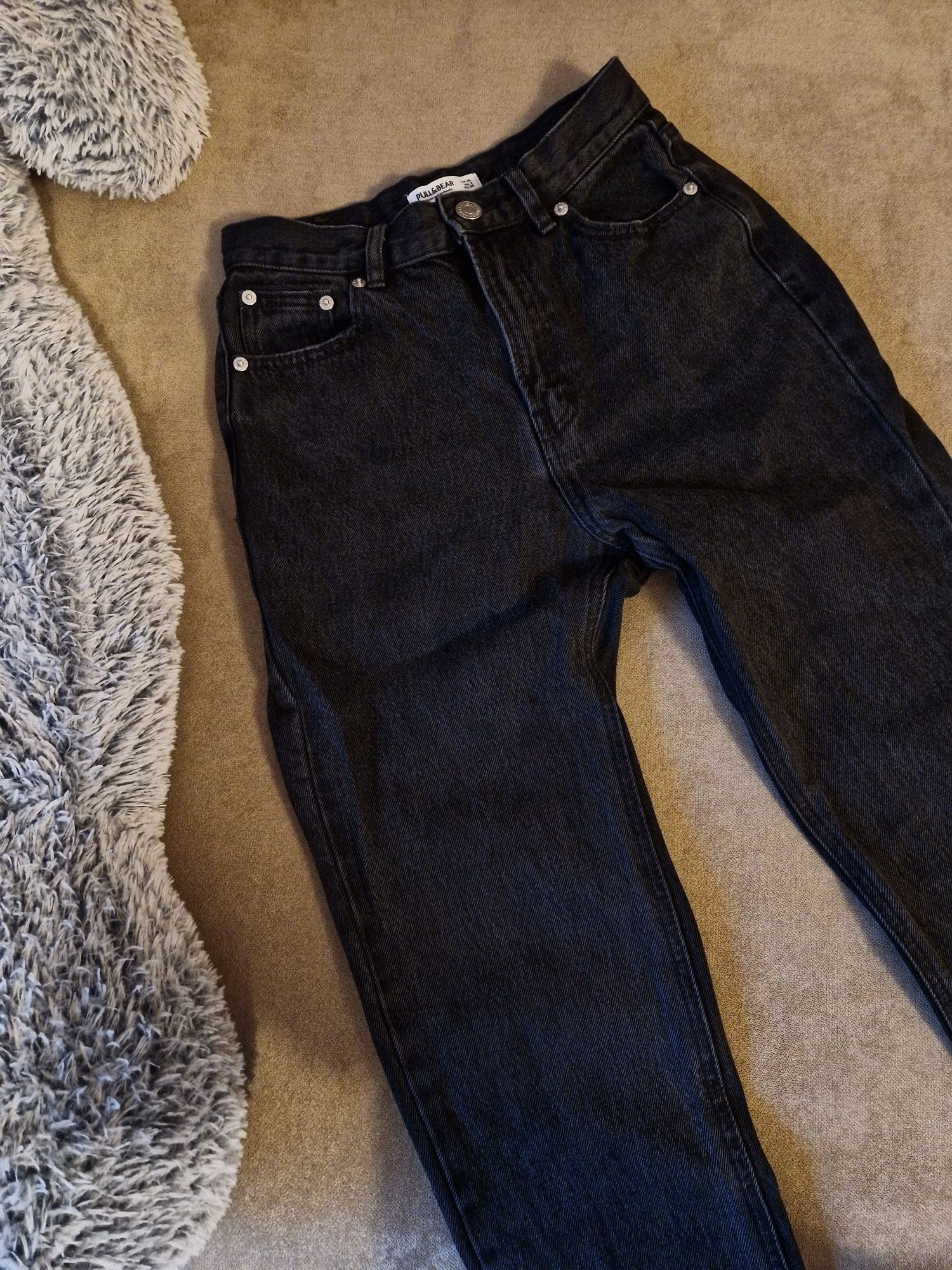 blugi drepți Pull&Bear talie înaltă