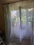 Perdea crem cu broderie și lalele de saten, NOU! Nobila Casa
