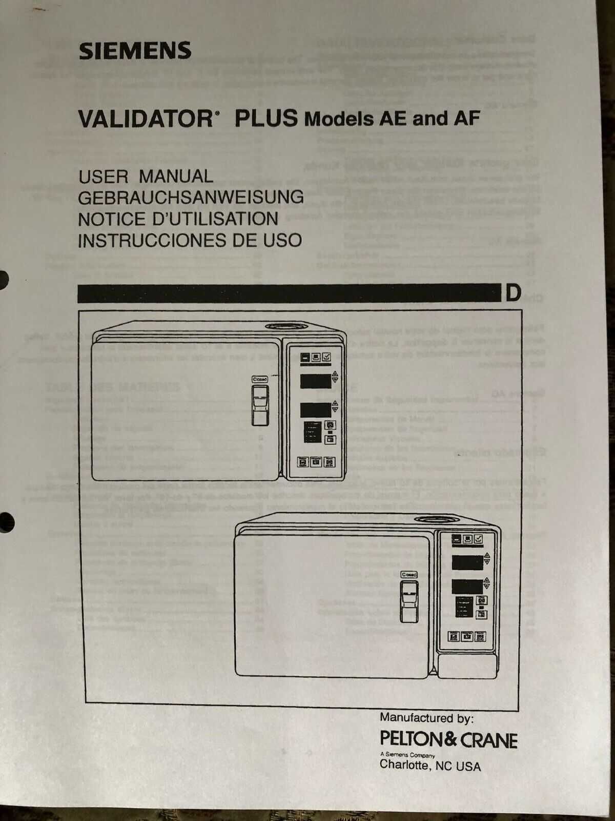 Autoclav Siemens Sirona Validator stomatologie cosmetica veterinar