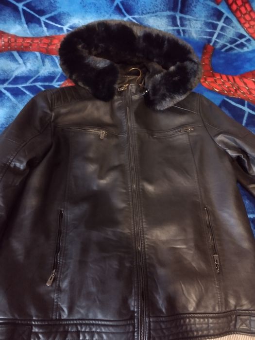 Мъжко яке от еко кожа много дебело подходящо за зимата