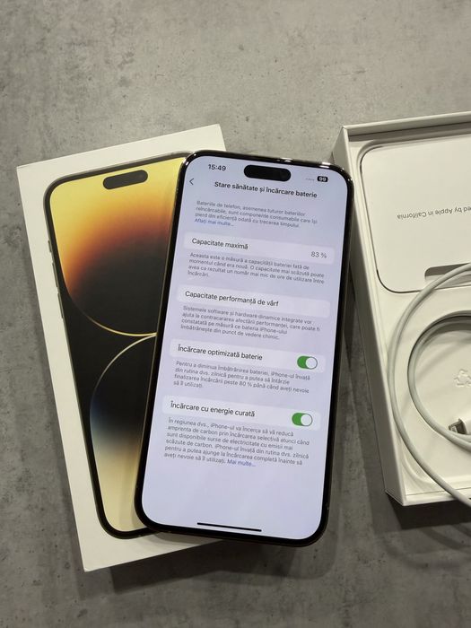 iPhone 14 Pro Max Gold – 128 GB, stare impecabilă!