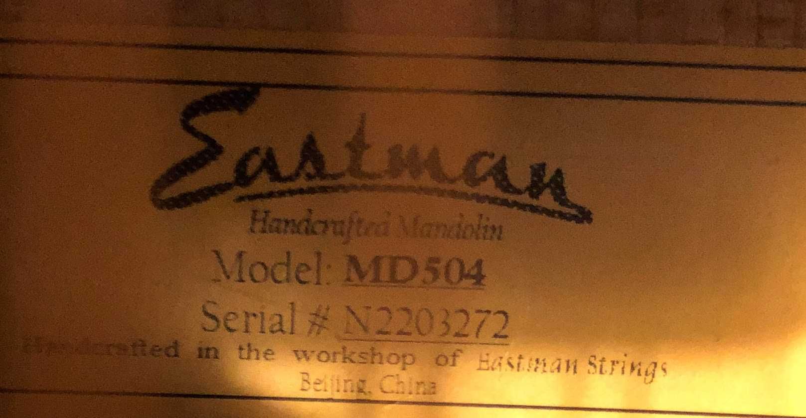 Mandolina Eastman MD504, cu husa