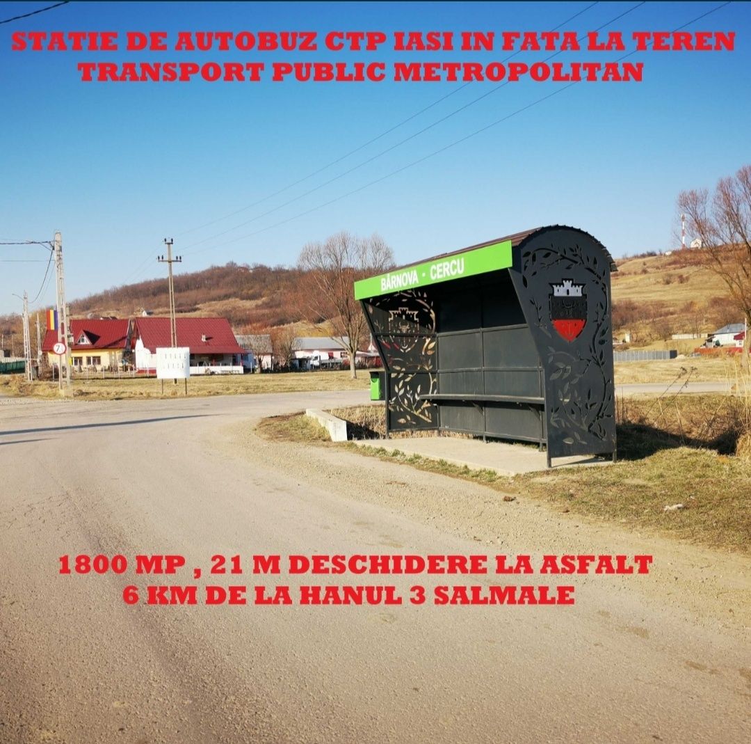 Bucium, 6 km de la Hanul 3 Sarmale, 1800 mp,ideal pentru hala