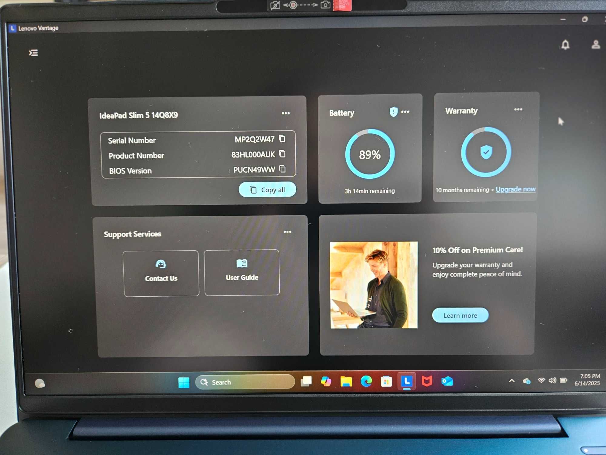 Лаптоп Lenovo IdeaPad 5x - Snapdragon X Plus, 16GB RAM, 512GB SSD