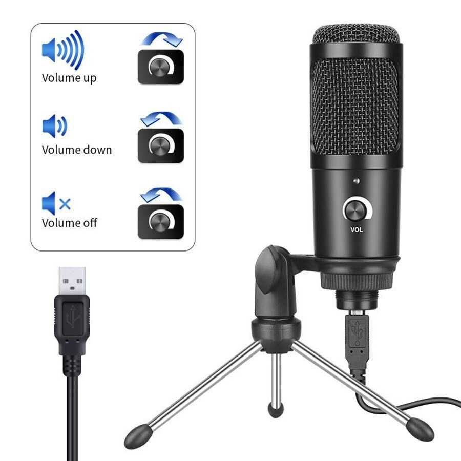 Кондензаторен микрофон за Youtube, TikTok и записи в студио