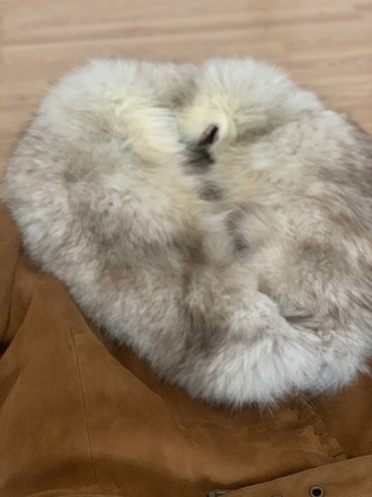 Palton Conbipel blana naturala