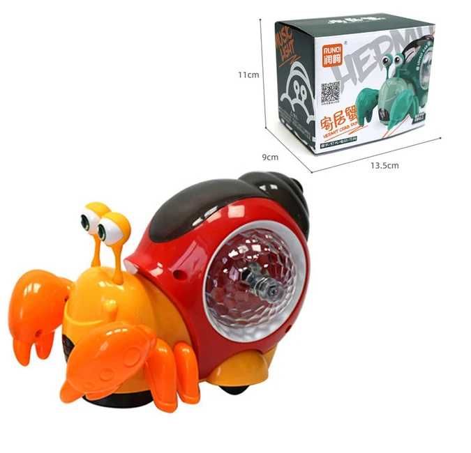 Crab dansator Interactiv pentru copii, lumini si muzica, de la 0 ani
