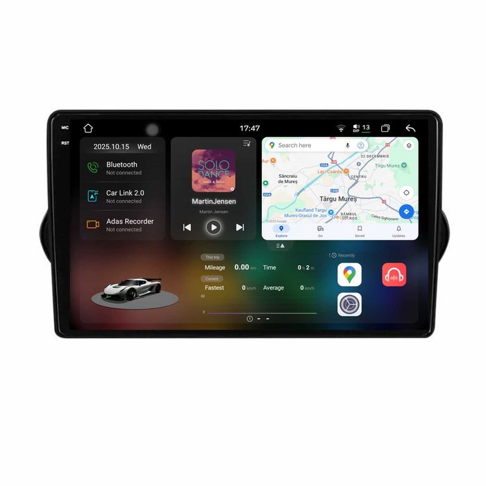 Navigatie Dedicata 10 Inch Fiat Fiorino/Qubo (2008 - 2017), Carplay