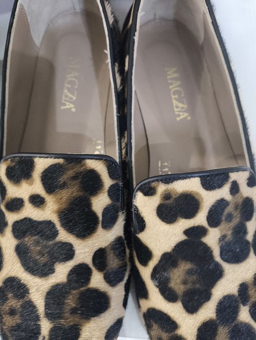 Обувь женская  натуральная кожа Леопардовые  из меха нерпы,