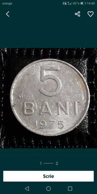 Vând monedă veche de 5 bani 1975