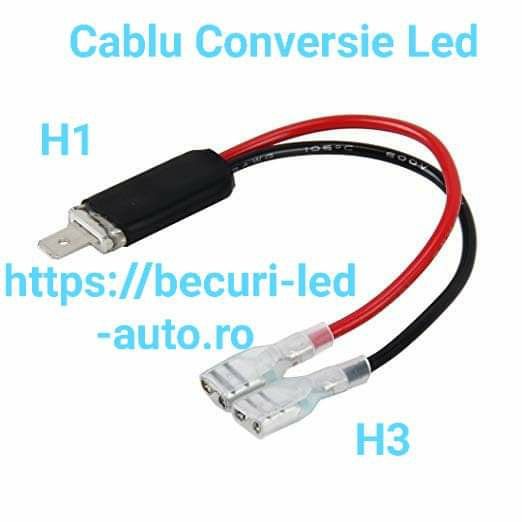Cablu Conversie Bec Led / Balast Xenon La Soclu H1/H3