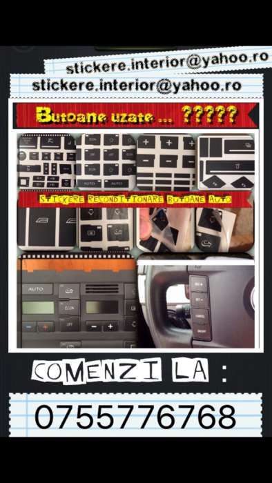 Butoane Audi -reconditionare stickere