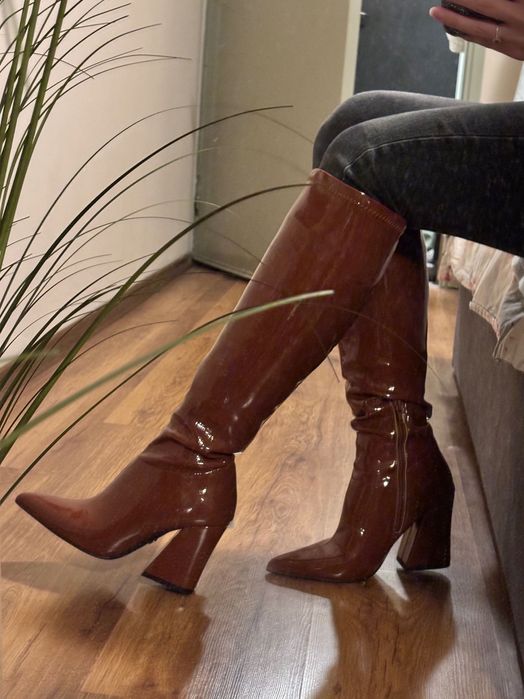 Кафяви ботуши Nine West