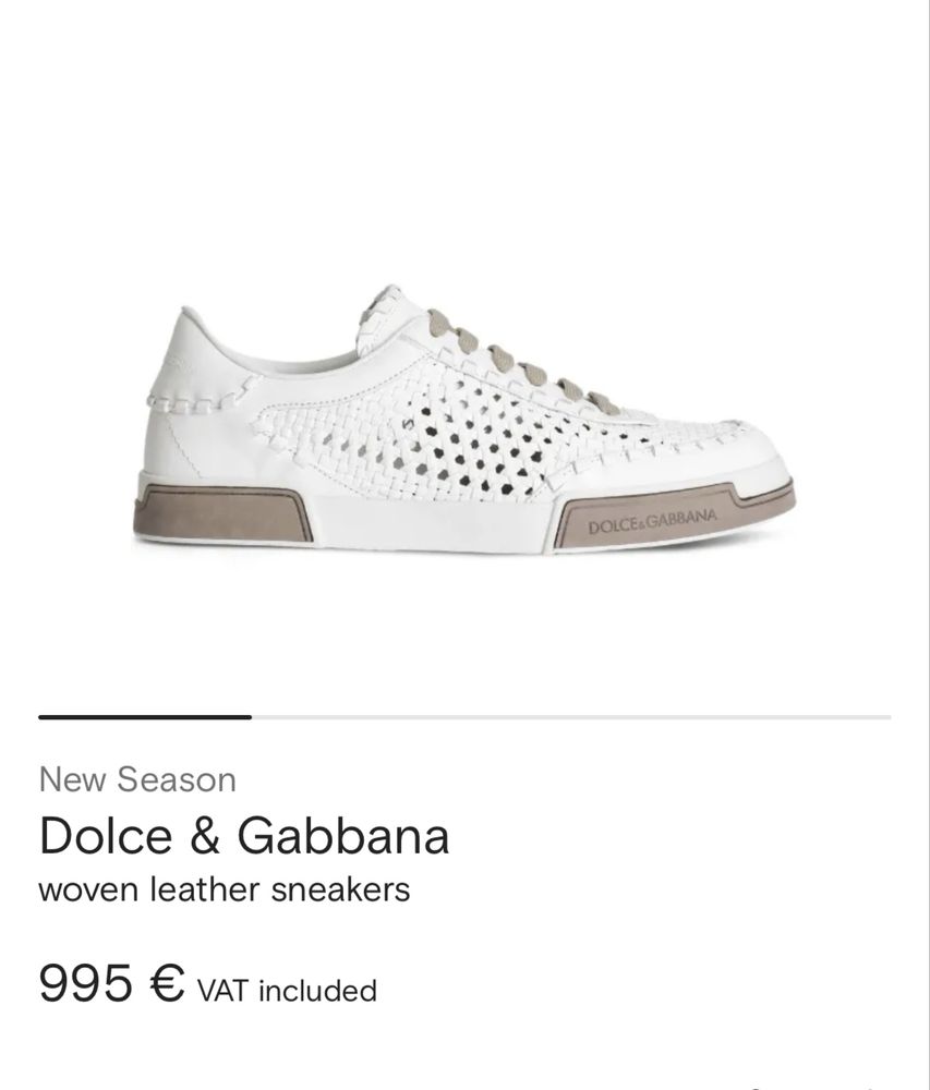 Лукс летни кожени обувки  оригинал Dolce & Gabbana