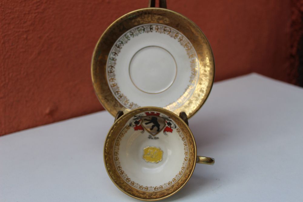 Set cafea portelan de colectie Vintage - KRONACH BAVARIA - Fine Gold