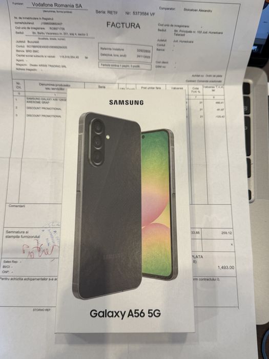 Samsung Galaxy A56, Dual SIM, 8GB RAM, 128GB, 5G, Awesome Graphite