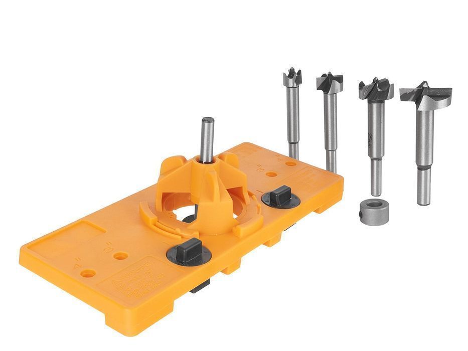 Set sablon ghidaj pentru gaurire si frezare locas balamale, 5 piese