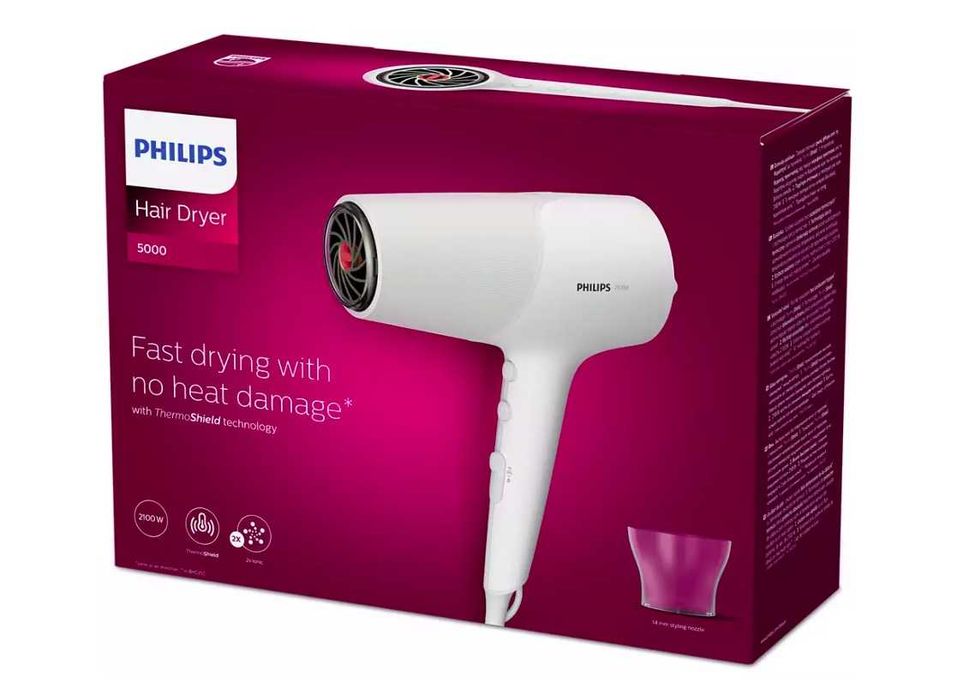 Сешоар Philips Серия 5000 BHD500, Технология Thermoshield