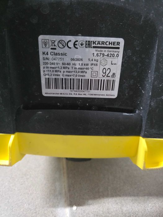 Aparat de spalat cu presiune Karcher K 4 Classic Home EU