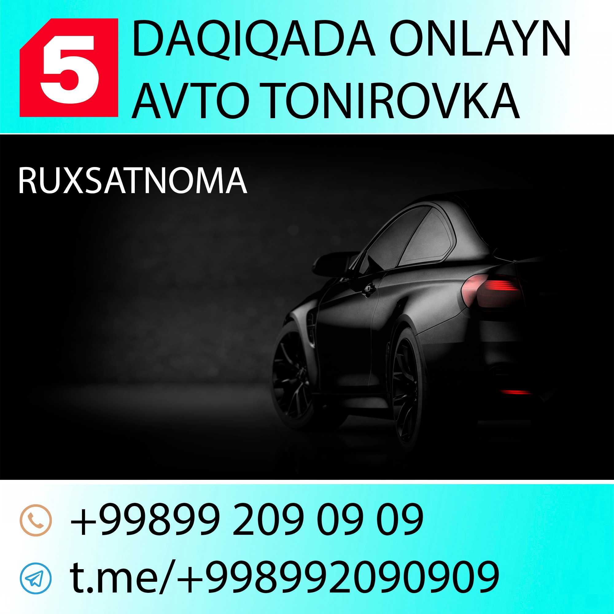 Online AVTO sug’urta, Online AVTO ishonchnoma, Online AVTO tonirovka