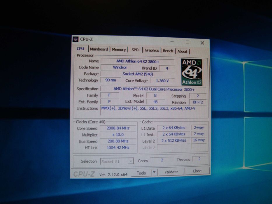 Procesor AMD Athlon 64 x2 3800+ 2.Ghz AM2 Windsor 1mb cache