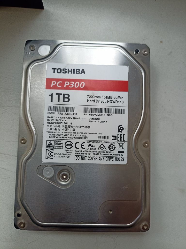 WD Blue 1TB и Toshiba PC P300 1TB  (Жёсткий диск)