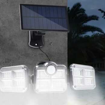 Lampa solară LED cu detectie mișcare și senzori de amurg + telecomanda