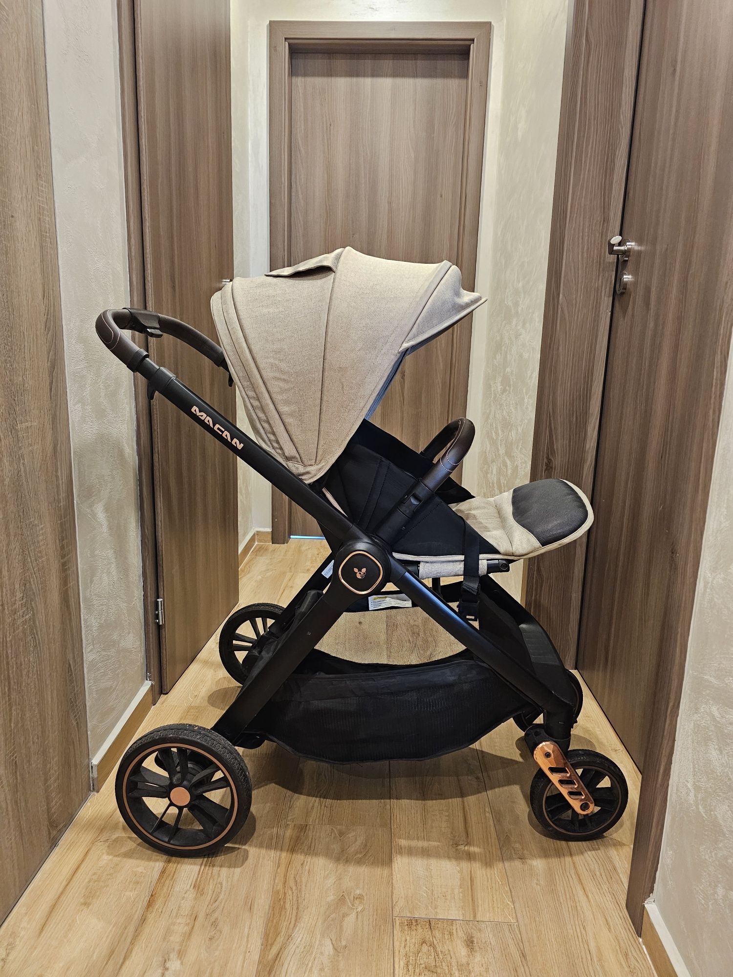 Cangaroo Macan 2в1 бебешка количка, бежов цвят
