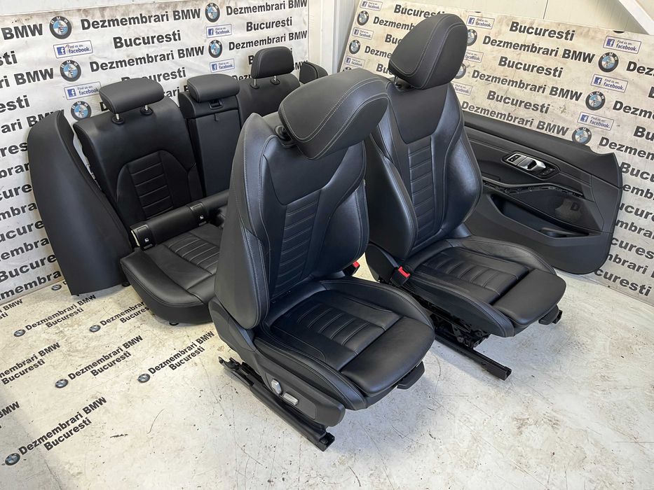 Scaune interior sport Recaro piele neagra de Europa complet BMW G20