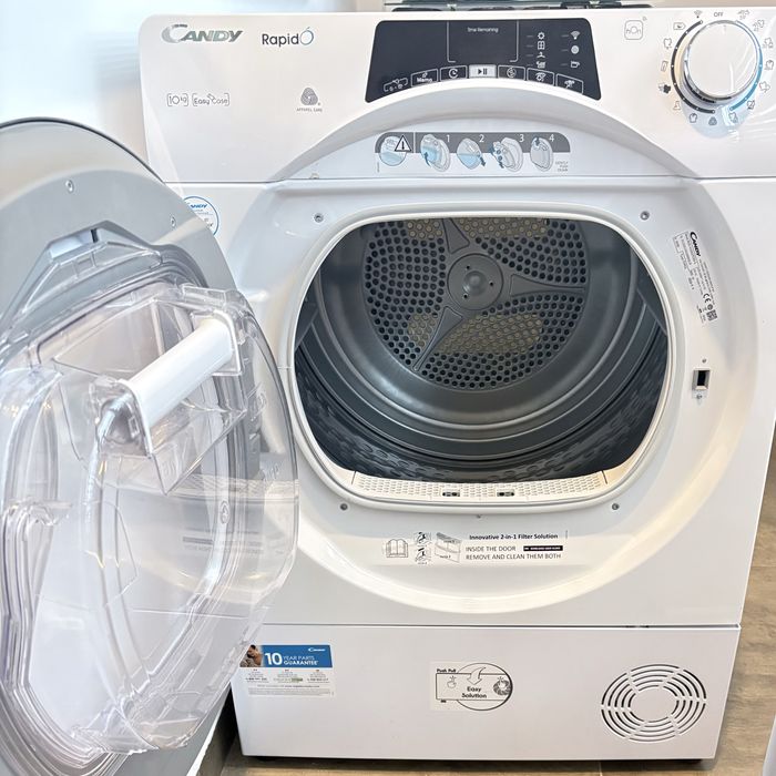 Uscator rufe CANDY Rapido cu pompa de caldura,10 kg,14 programe,Wi-Fi